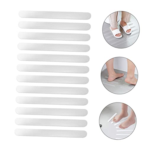 12pcs Non-Slip Bathtub Stickers Anti-Skid Shower Decals for Home Stairs and Pools Transparent Design for Safety Easy to Remove Without Residue