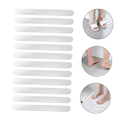 12pcs Non-Slip Bathtub Stickers Anti-Skid Shower Decals for Home Stairs and Pools Transparent Design for Safety Easy to Remove Without Residue
