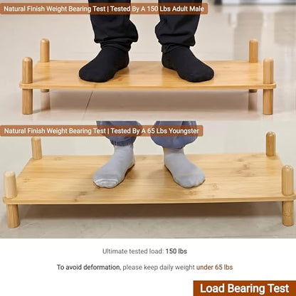 4-Tier Expandable Freestanding Open Bamboo Book Shelf - No-Tool Assembly & Modular,Bathroom Storage Shelf Unit Plant Stand for Small Space, Bedroom, Living Room, Home Office (White, 4-Tier WithRail) - color: White 4-tier-2