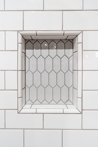 New Ready for Tile Recessed Bathroom Shower Shampoo Shelf Niche (11" X 16" Medium Rectangular) - size: 11" x 16" Medium Rectangular