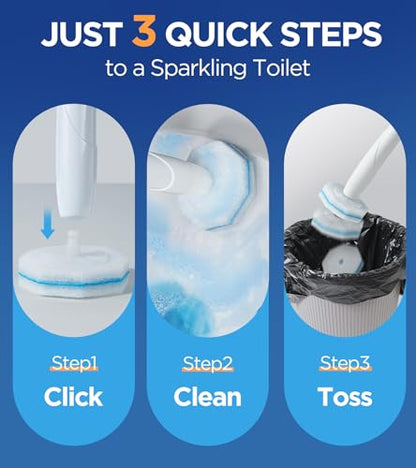 36 Count Refills For Clorox Toilet Wand, 5X Cleaning Power Toilets Bowl Cleaners With Exclusive Formula, High-Density Disposable Toilets Brush Scrubber - No Falling Apart, Fresh Fragrance