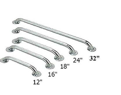 Grab Bar, Knurled Chrome By Healthline Trading (24") - size: 24"
