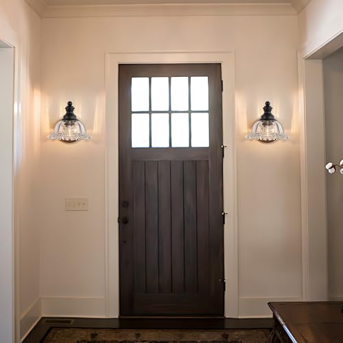 XIEDUN Vanity Light Black Wall Sconces Farmhouse Bathroom Sconces - color: Black, size: 1 Light
