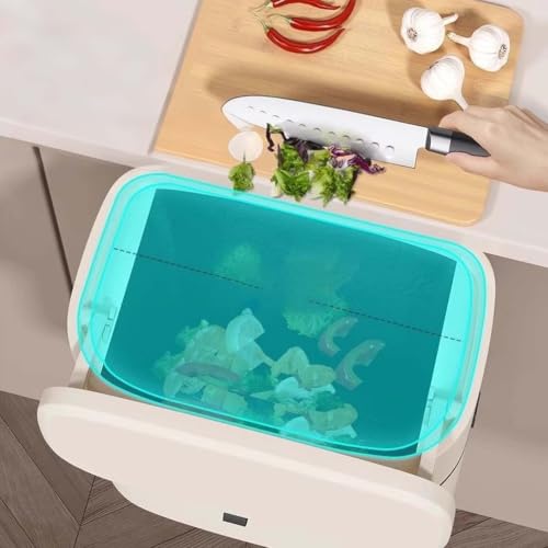 YSUEFIJO Mounted Trash Can with Lid, Wall Hanging Garbage Bin for Kitchen Bathroom Office, Cabinet Door Waste Basket, Space Saving Rubbish Container, Practical Hanging Structure and Easy Use