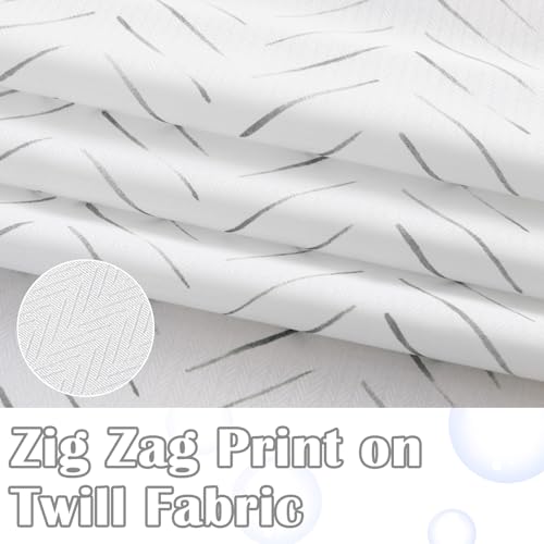 jinchan Grey and White Shower Curtain Inky Herringbone Chevron Zig Zag Waterproof Fabric Modern Farmhouse Shower Curtains for Bathroom with 12 Hooks 70x72 Inches - color: Inky Grey, size: 70"W x 72"L (Pack of 1)