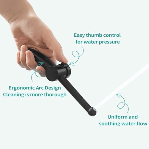 BARROCK Bidet Sprayer for Existing Toilet, Advanced Handheld Ergonomic Jet Spray Set with Precision Water Pressure Control for Muslim Shower/Feminine Hygiene/Pet Cleaning, Matte Black - color: Matte Black
