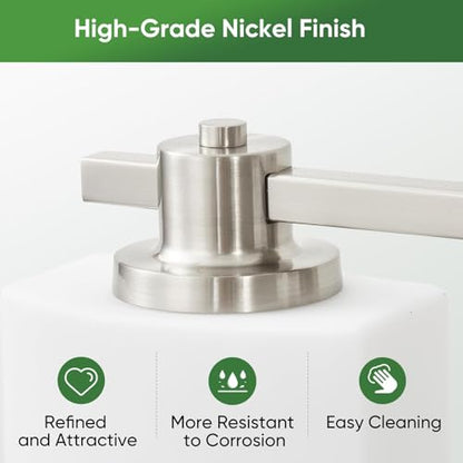 Bathroom Light Fixtures Over Mirror Bathroom Vanity Light Silver Modern Industrial Makeup Lighting Wall Sconce Farmhouse Rustic Milk Glass Lamp Desk Sink (Brushed Nickel, 23 Inch, 3 Light) - color: Brushed Nickel, size: 23 Inches