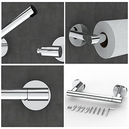 RARXTR Toilet Paper Holder Chrome SUS304 Stainless Steel Double Post Pivoting Polish Chrome Toilet Paper Roll Holder Wall Mounted Toilet Tissue Holder for Commercial Bathroom RV, Polished, 2 Pack - color: Chrome, size: Wall Mount 2 Pack