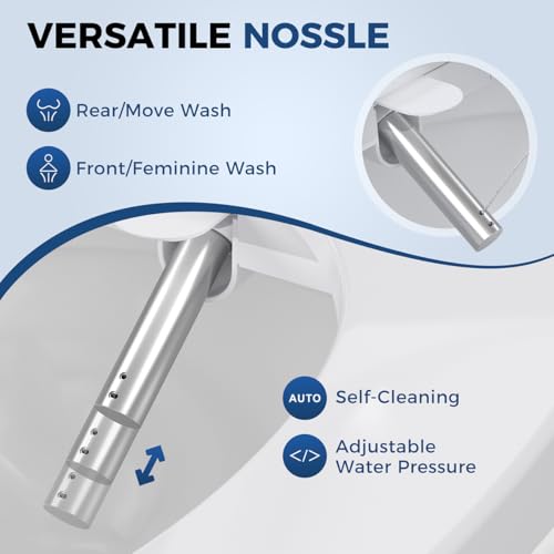 GAICOM Bidet Toilet Seat Elongated Electric Smart Heated Toilet Seat,Remote | Instant Warm Water & Air Dryer, Feminine & Front Rear Wash, Self-Clean Nozzle, Soft Closed Lid, Wireless Remote