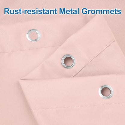 Blush Pink Shower Liner Cloth Waterproof, Soft Blush Pink Shower Curtain Liner Fabric with Weighted Stones, Washable Shower Curtain and Liner 2-in-1, 12 Grommet Holes, 72 x 72 Inches - color: Blush Pink, size: 72"W x 72"L (Pack of 1)