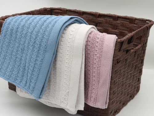 Mia's Dream Hand Towels, Cotton Bath Towels Set, 3 Pack,13" x 27", Multi | Soft Terry Hand Towels for Bathroom & Kitchen, Quick Drying Bathroom Hand Towels, Absorbent Cotton Dish Towels For Kitchen - color: Light Gray+blue+purple (Hand Towel：13" X 27")