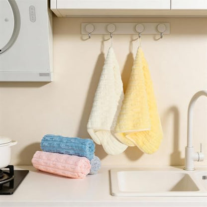 Hanging Hand Towels with Loops for Bathroom,Soft, Absorbent, Quick Dry for Drying Hands and Multi Surfaces, Pack of 5, 23.6" x 11.8"
