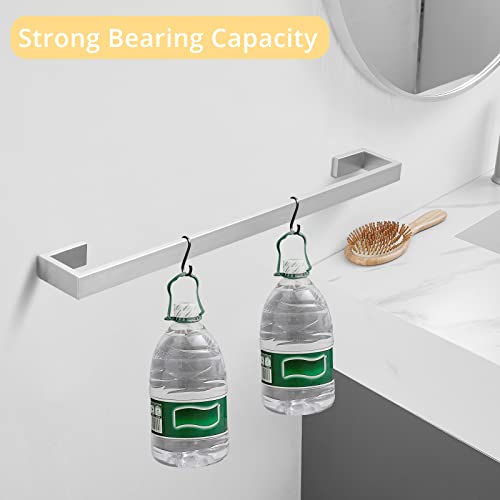 Fapully 23.6-Inch 6 Piece Bathroom Hardware Accessories Set Brushed Nickel | Stainless Steel Wall Mounted Include Towel Bar,Hand Towel Holder,Toilet Paper Holder,Robe Towel Hook,Coat Hook,Towel bar set - color: Brushed Nickel, style: 6 Piece