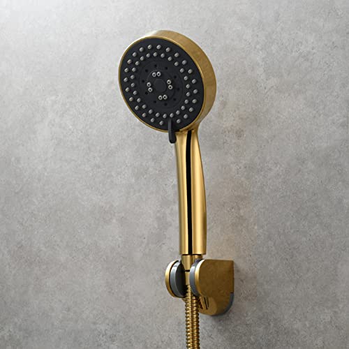 ABS Shower Head Holder Adjustable Wall Mount Bracket for Hand Shower Titanium Gold, ST01J - style: Titanium Gold
