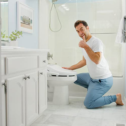 BidetMate 1000 Series Electric Bidet Toilet Seat, Heated Water and Seat | Instant warm-water wash, heated seat, air dryer, and self-cleaning nozzle. Side panel control. Fits round toilets. - style: 1000 Series | Round | Side Panel
