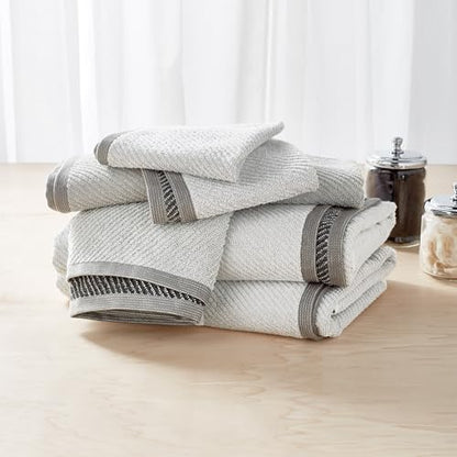 Wellbe Towel Set Quick Dry, Absorbent, Soft, 2 Bath, 2 Hand, White, 4-Piece - color: White, size: Towel Set - 2 Bath, 2 Hand