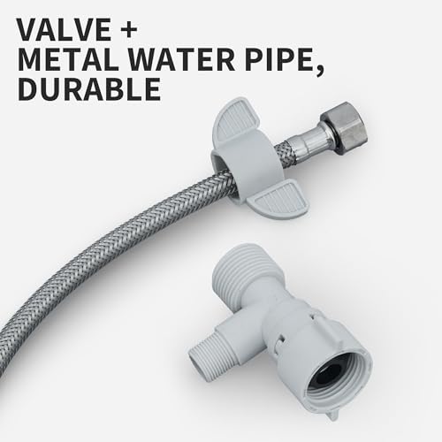 Bidet Toilet Attachment with Dual Nozzles, Non Electric Bidet Attachment for Toilet with Adjustable Water Pressure for Front and Rear Wash, Thin Profile, White
