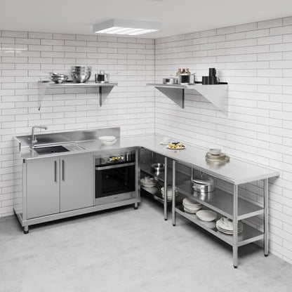 AmGood 24 in. x 36 in. Stainless Steel Wall Shelf | NSF | Metal Shelving | Garage, Laundry, Storage, Utility Room | Restaurant, Commercial Kitchen - size: 24 in. x 36 in.