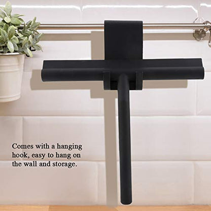 JUOPZKENN Stainless Steel Squeegee with Hooks Holder,Stainless Steel Squeegee for Shower Glass Door Window, Squeegee for Window Cleaner Tool,Squeegee for Bathroom, Mirrors,Car