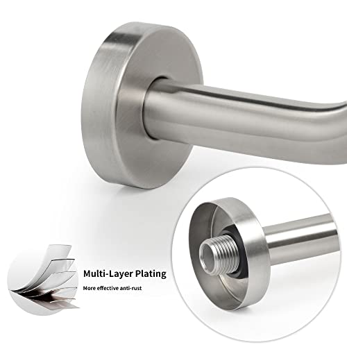 Shower Head Extension Arm,15.5 Inch Shower Arm Extension Replacement,Stainless Steel S Shape Shower Arm with Flange,Brushed Nickel,9Z2MK - color: Brushed Nickel, style: Z Shaped