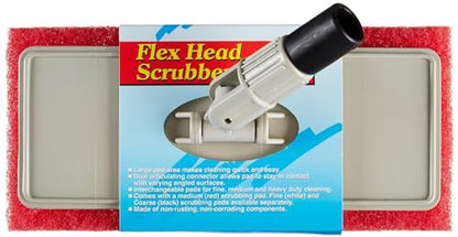 STAR BRITE Flex Head Scrubber with Red Medium Scrub Pad - color: Flex Head Scrubber W/Red Pad