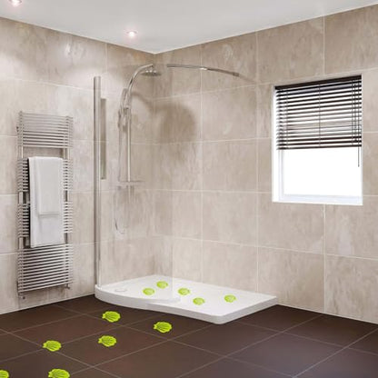 12 Pcs Non Slip Bathtub Stickers Green Adhesive Decals Sea Shell Shape Shower Stickers for Floor, Ladders, Bath Tub, Stairs, Bathroom - color: Green