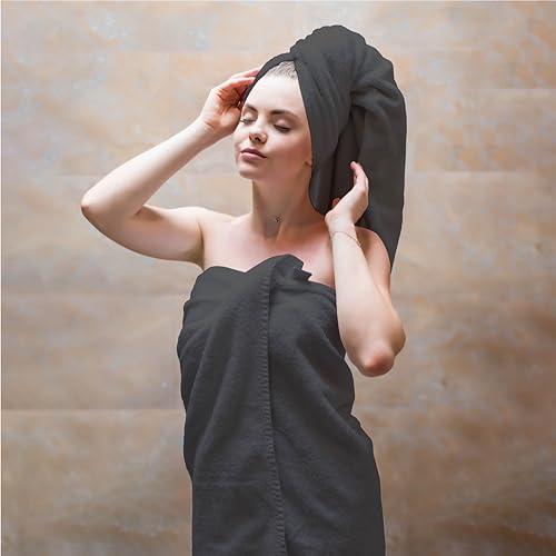 Ocean Towel Set for Bathroom 100% Luxury Cotton Bath Towels Set of 8 (2 Bath Towel and 2 Hand Towel Set & 4 Wash Cloth) - Grey Soft Towels Bathroom Set 600 GSM Double Stitched for Durability - color: Grey