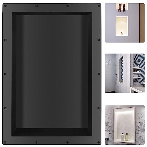 Suteck 17"x25" Shower Niche, Single Shelf Rectangle Tile-Ready Storage Box | 100% Waterproof ABS, Smooth Pre-Finished Edge, Flush Mount Or Horizontal/Vertical | Multi-Scene Use For Bathroom, Kitchen - size: 25"x17"