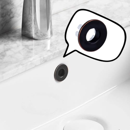 Sink Overflow Ring, Oil Rubbed Bronze | Bathroom Kitchen Sink Basin Trim Overflow Cover Hole Insert Round Cap, Brass - color: Oil Rubbed Bronze
