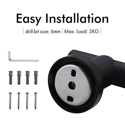 KES Shower Slide Bar for Bathroom with Adjustable Handheld Shower Holder Wall Mount SUS 304 Stainless Steel Matte Black, F204-BK