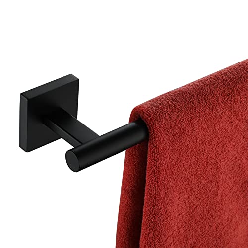 KOKOSIRI Towel Rails Bathroom Towel Bars Matte Black 24 Inch Bath Towel Holder for Cabinet Kitchen Wall Stainless Steel B4005BK-L24 - color: Matte Black, size: 24-Inch