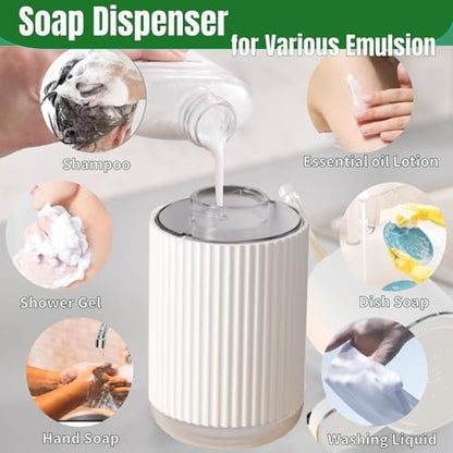 Automatic Liquid Soap Dispenser, Touchless Soap Dispenser Bathroom,Upgrade Hand & Dish Electric Dispenser Adjustable Waterproof Wall Mount Kitchen Auto Soap Pump for Thin and Thick Liquid - color: White, style: Liquid