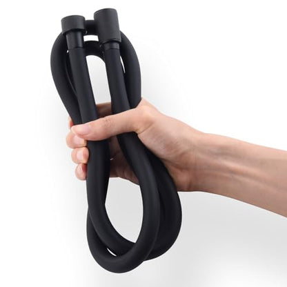 59 Inches Silicone Shower Hose Extra Long Black | Explosion Proof Anti Winding Bidet Hose,Used In Showerhead,Rv,bathtub,Spray Bidet,Flexible Shower Hose Replacement - color: Black, size: 59 In