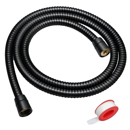 Blissland Shower Hose Extra Long 59 Inches Handheld Shower Head Hose with Brass Insert and Nut - Durable and Flexible - Black - style: 59"Black