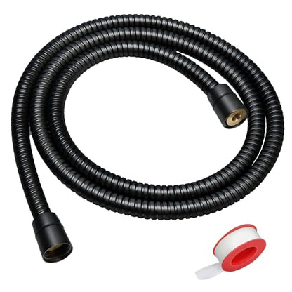 Blissland Shower Hose Extra Long 59 Inches Handheld Shower Head Hose with Brass Insert and Nut - Durable and Flexible - Black - style: 59"Black