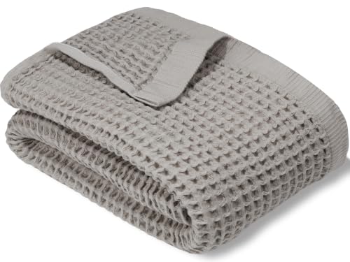 DEMMEX Organic Cotton Waffle Weave Turkish Bath Towel - Ultra Soft Lightweight Quick Dry, Oeko-Tex Certified, 100% Turkish Cotton (Beige, Large (60x30)) - color: Beige