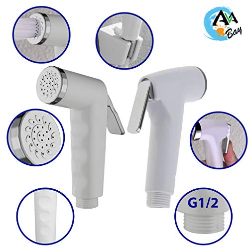 White Sprayer Head-Bidet Spray - Cloth Diaper Shattaf - Pet Wash - style: Standard