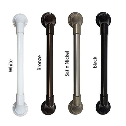 MedGear A-0163A2 12 in Wall-Mount Assist Bar, Black & Includes Clip-On Shower Head Holder - color: Black
