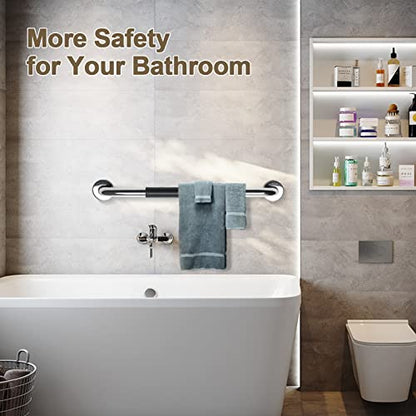 2 Pack Grab Bars for Showers 32 Inch Anti Slip | Shower Grab Bars for Seniors, Handicap Grab Bars for Wall Bathroom, Safety Bath & Shower Handles for Elderly - size: 32inch - silicone