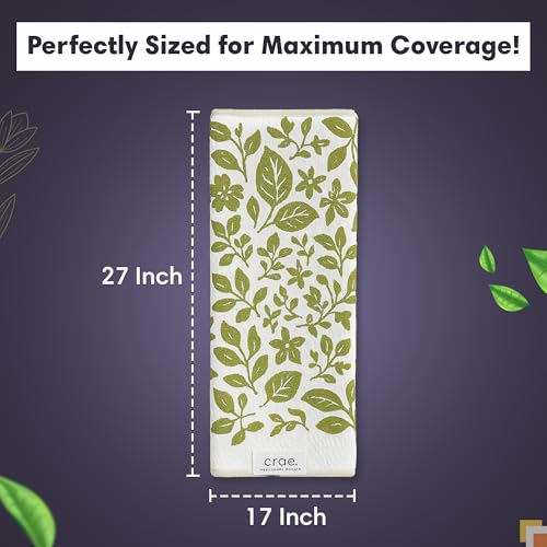 Double-Sided Microfiber Hand Towels, Waffle Kitchen Towels Set for Home Use | 2 Towels, 17x27 Inches, Durable & Soft, Fast Drying, Hand Wash Cloth and Dishcloth, Pat & Tricky, Green/Cream Home Towels Set - color: Pat & Tricky - Green/Cream, size: Double s