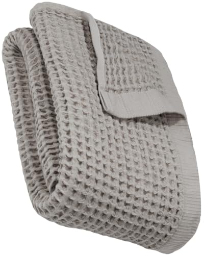 DEMMEX Organic Cotton Waffle Weave Turkish Bath Towel - Ultra Soft Lightweight Quick Dry, Oeko-Tex Certified, 100% Turkish Cotton (Beige, Large (60x30)) - color: Beige