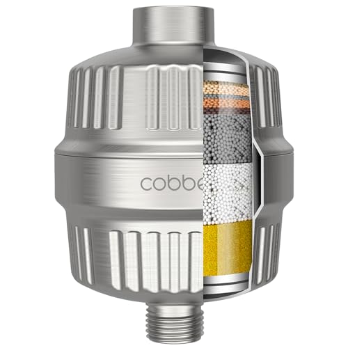 Cobbe HD HEAVY DUTY High Output Shower Filter – 99% REMOVAL Shower Head Filter for Hard Water, Heavy Metals, Chlorine and Harmful Substance, Improve your skin and hair, Brushed Nickel - color: 1. Brushed Nickel, style: Shower Filter