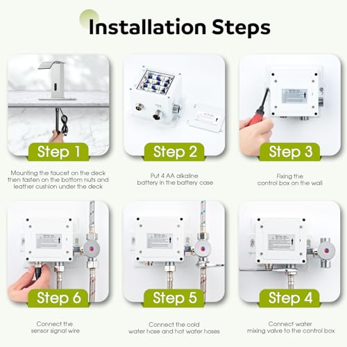 Automatic Motion Sensor Faucet with Waterfall Spout,Stainless Steel Sink Faucet with Hole Cover Plate (Regular, Chrome) - color: Chrome, size: Regular Waterfall