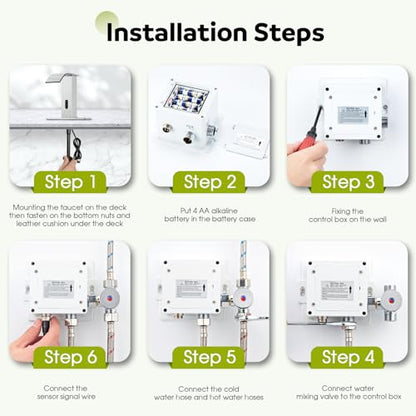 Automatic Motion Sensor Faucet with Waterfall Spout,Stainless Steel Sink Faucet with Hole Cover Plate (Regular, Chrome) - color: Chrome, size: Regular Waterfall