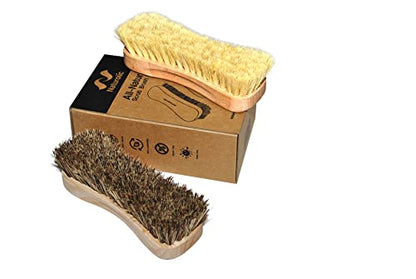 All-Natural Wooden Scrub Brush Set | Wooden Handle | Tampico and Palmyra bristles | Eco Friendly Cleaning Products | Pack of 2