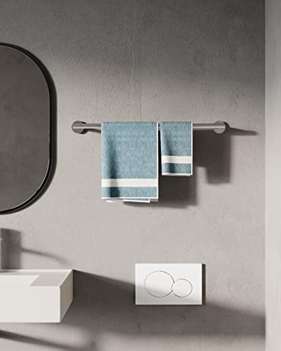 RARXTR 24 Inch Brushed Towel Bar Towel Rack for Bathroom Kitchen Hand Towel Holder Dish Cloths Hanger SUS304 Stainless Steel RUSTPROOF Wall Mount (Brushed Grey) - color: Brushed Grey, size: 24 inch(Center to Center)