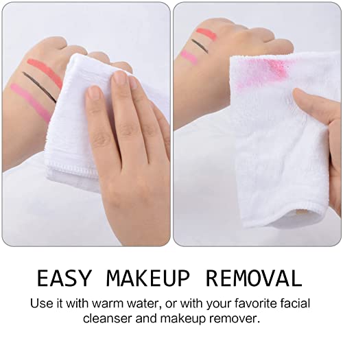 Microfiber Facial Cloths Fast Drying Washcloth 12inch x 12inch White 10 pack - color: White, size: 1 Count (Pack of 10)