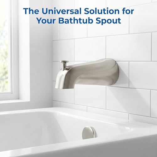 JoJoias Tub Spout Adapter Kit,Universal Fits 1/2'' Copper Pipe, 1/2'' IPS and 3/4'' IPS Includes 4 in 1 Tub Spout Diverter Repair Kit with Assembly Tool