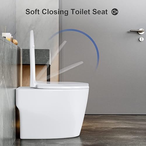 Soft Close Toilet Seat With Quick Release, Non-Slip Bumpers, Top Fixing, Easy Cleaning Loo Seat(44~50 * 37cm) - size: 44~50*37cm