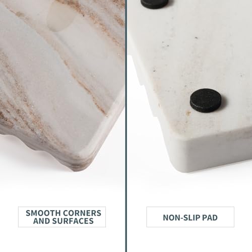 Karibiber Marble Soap Holder, Soap Dish for Shower, Bathroom, Kitchen, Multi-Function Soap Saver, Soap Saver with Water Ripple Design, Soap Tray for Bar Soap(Palissandro Classico) - color: Palissandro Classico